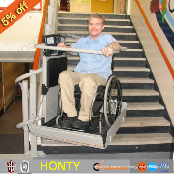 Jinan HONTY marca silla pequeña escalera que sube la silla de ruedas elevadores de ascensores para hogares con precios